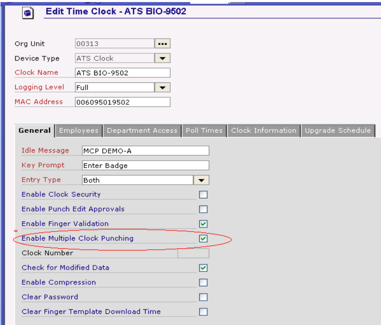 How to enable multi clock punching