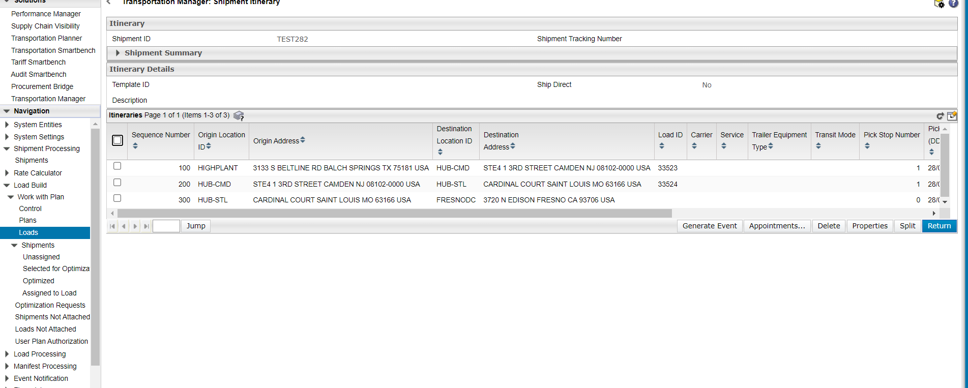 How To Assign All Shipments Legs To A Single Shipment To Create A 